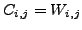 $ C_{i,j} = W_{i,j}$